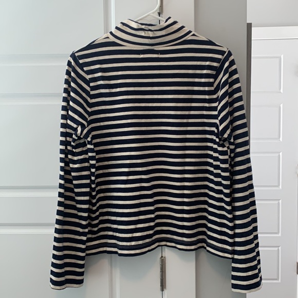 Madwell Wide Sleeve Turtleneck in Block Stripe - Picture 4 of 7